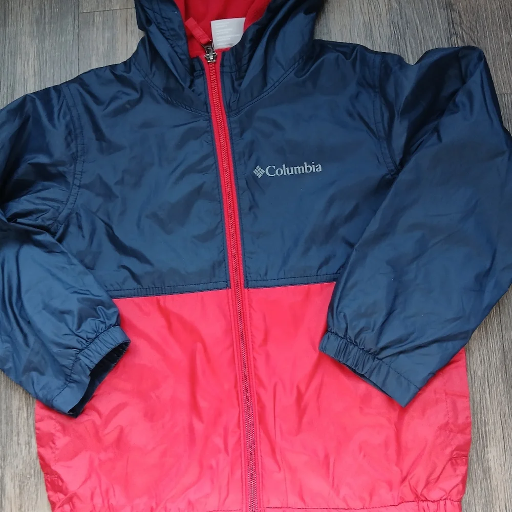 Columbia Blue and Red Hooded‎ Jacket